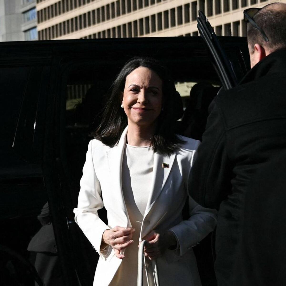 María Corina Machado ya está en la Casa Blanca para reunirse con Donald Trump