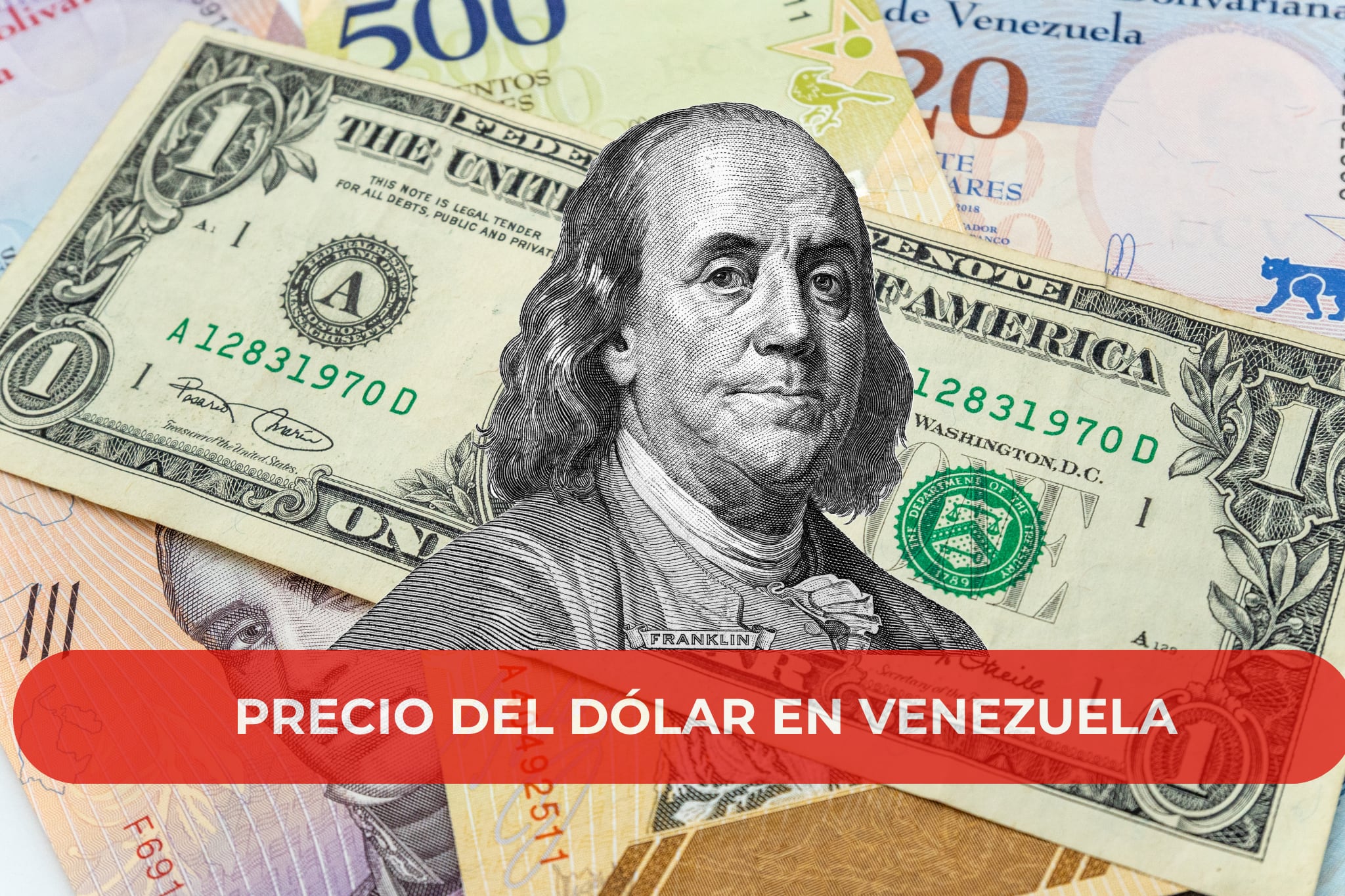 Imagen de los bolívares tomada de Getty Imagenes (Autor: pfongabe33) // Imagen de Benjamin Franklin tomada de Getty imagenes (Autor: Iurii Garmash)