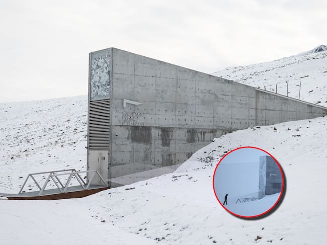 Bóveda Global de Semillas de Svalbard, también conocida como la 'Bóveda del fin del mundo'. Fotos: Getty Images.