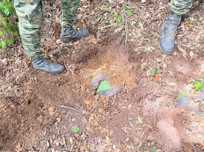 Campo minado en El Carmen. / Foto: Ejército.