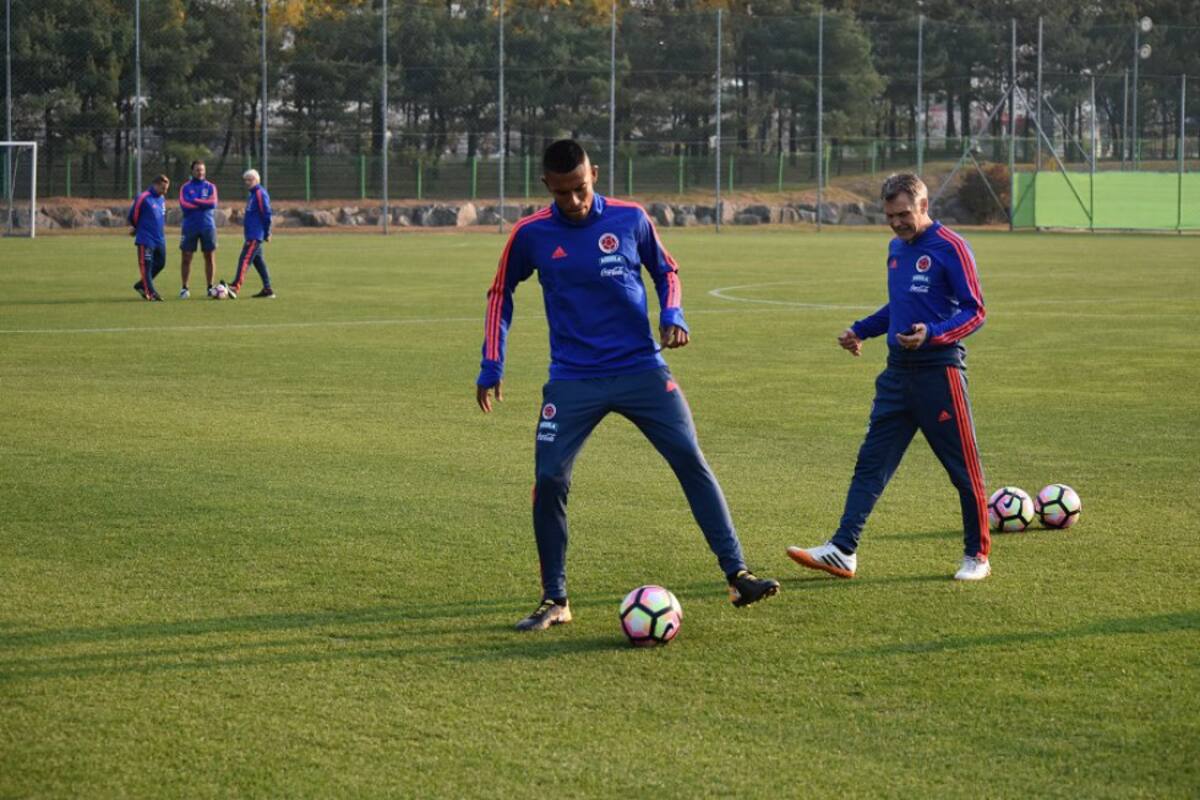 Los jugadores de la Liga Águila y Giovanny Moreno entrenaron.