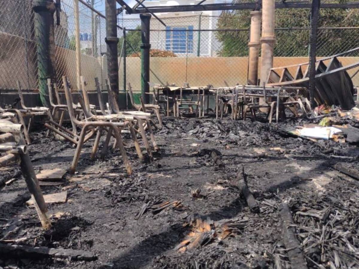 Pérdidas millonarias por incendio en un colegio de Sincelejo