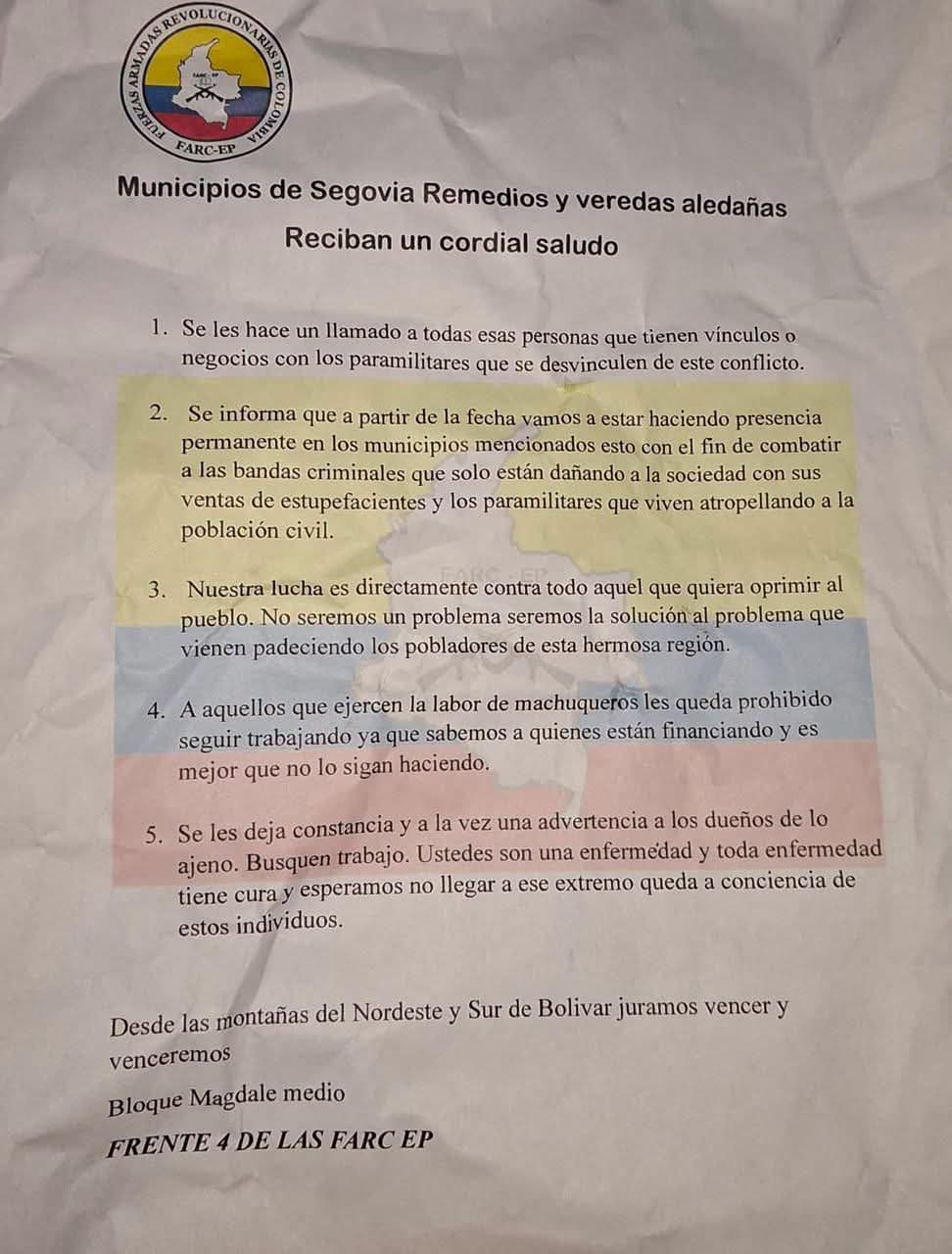 Panfleto disidencias frente 4
