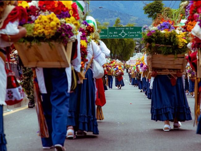 Desfile de Silleteros Foto: (Colprensa - Cortesía Feria de las Flores).