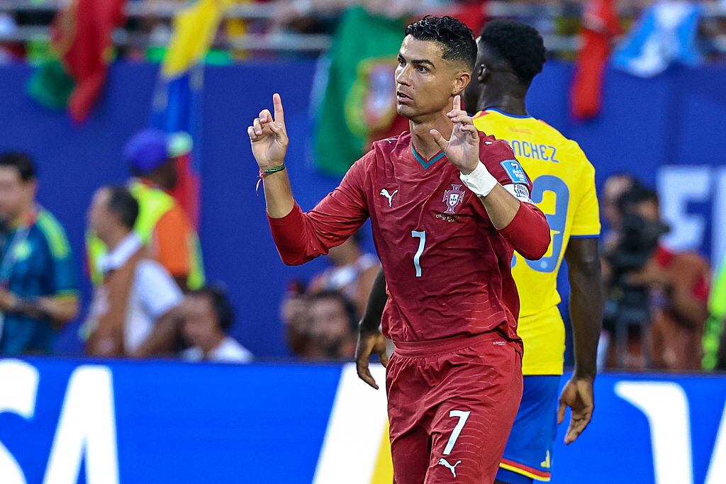 Cristiano Ronaldo en el partido ante Colombia / Getty Images