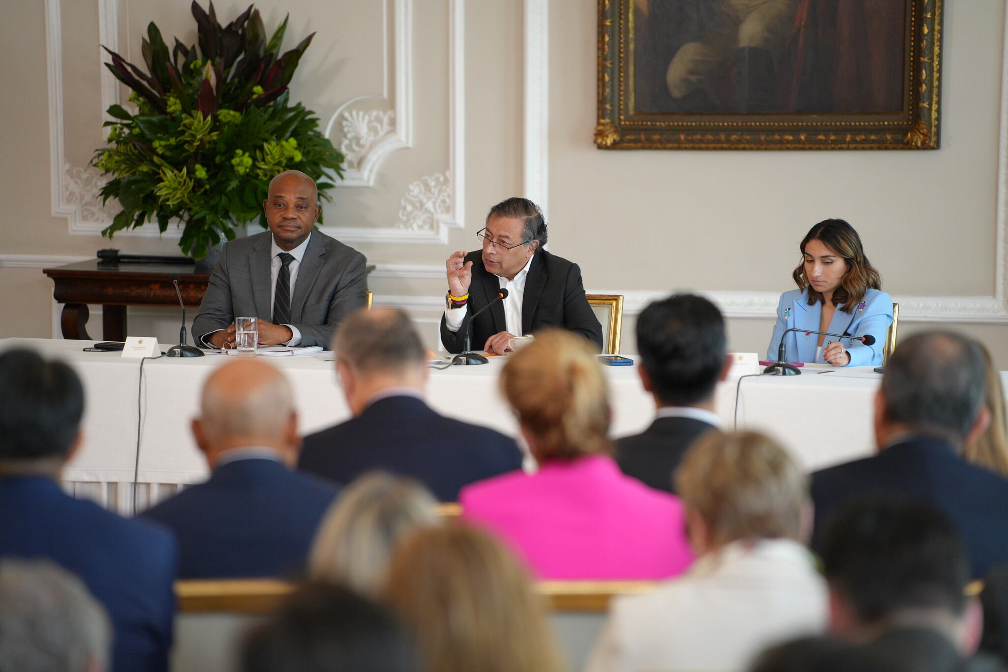 Petro denunció golpe de Estado ante el cuerpo diplomático. Foto: Presidencia