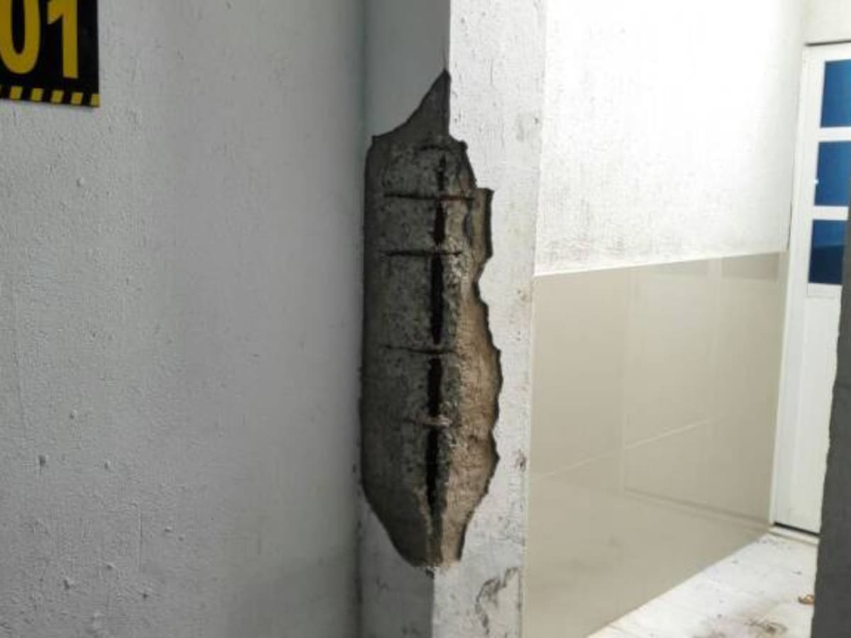 Advierten grietas en columnas de Portal de Los Alpes en Cartagena