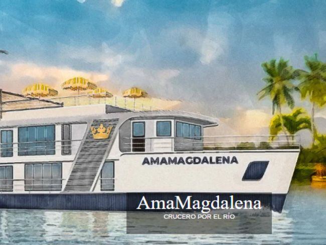 Ilustración del crucero 'AmaMagdalena' de ‘AmaWaterways’, tomada de la página oficial de la empresa.
