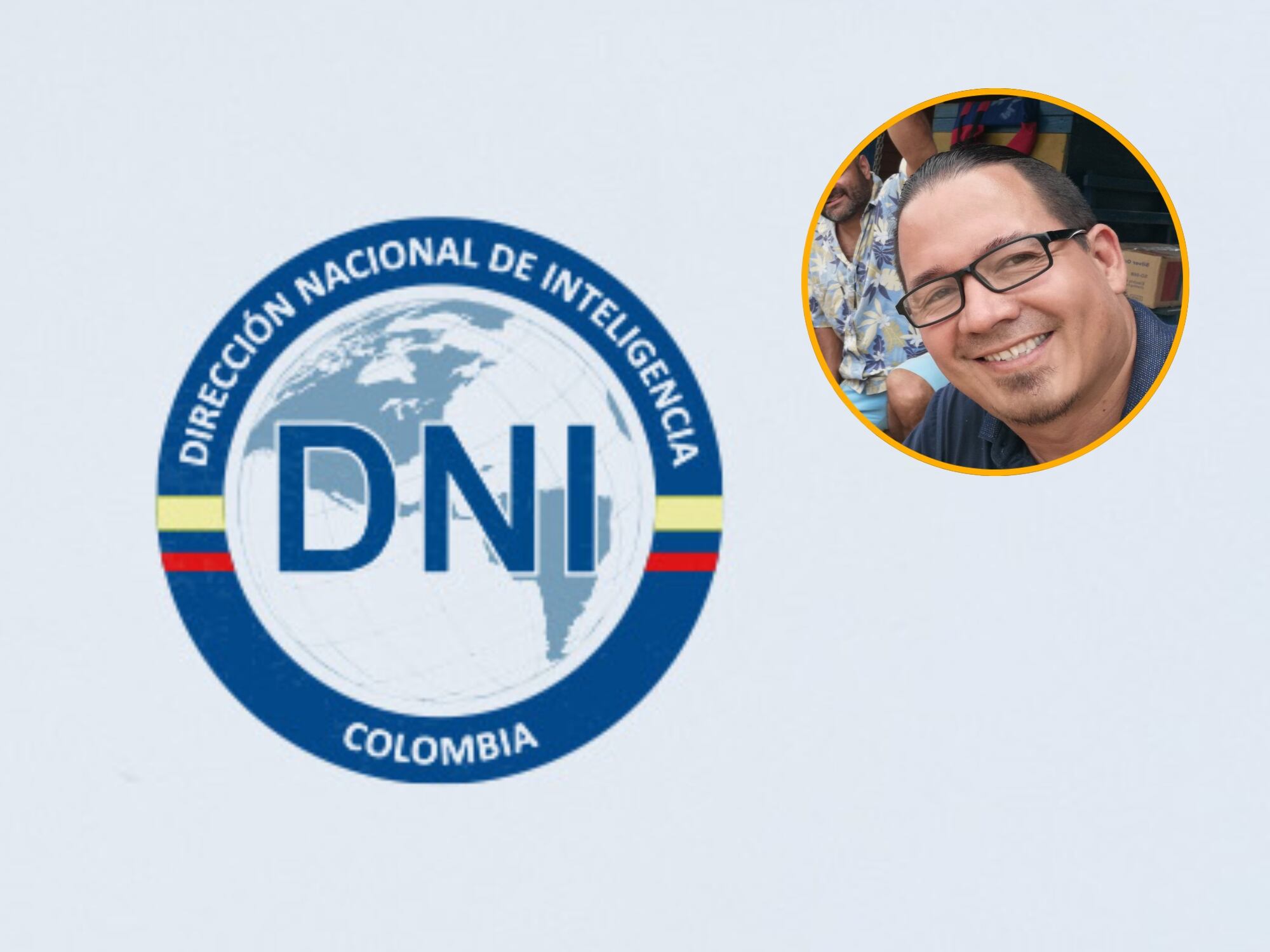Logo de la DNI y Wilmar Mejía. Fotos: DNI y X de Wilmar Mejía.