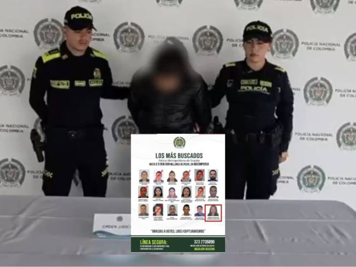 Capturan en Soacha a alias ‘Wendy’, una de las delincuentes más buscadas por homicidio