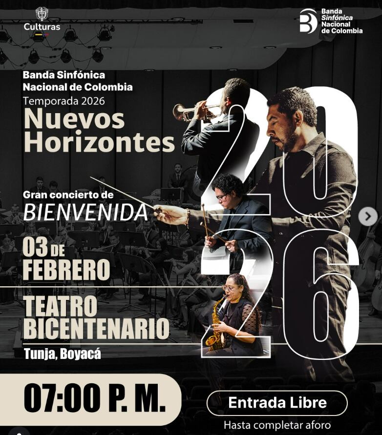 Tunja se convierte en la sede principal de la Banda Sinfónica Nacional de Colombia
