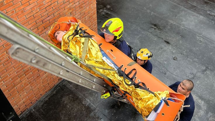 capitán Jorge Peña, jefe de operaciones del cuerpo oficial de bomberos de Bucaramanga