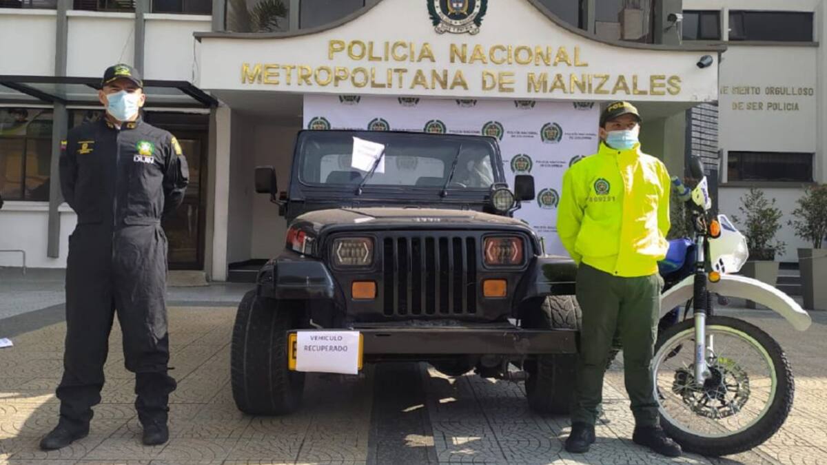 Recuperan en Manizales dos automóviles y una motocicleta hurtados
