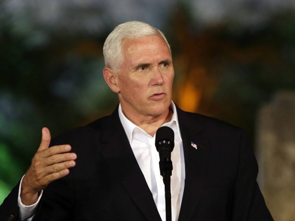 Mike Pence llegó a la reunión con ciudadanos venezolanos en Cartagena