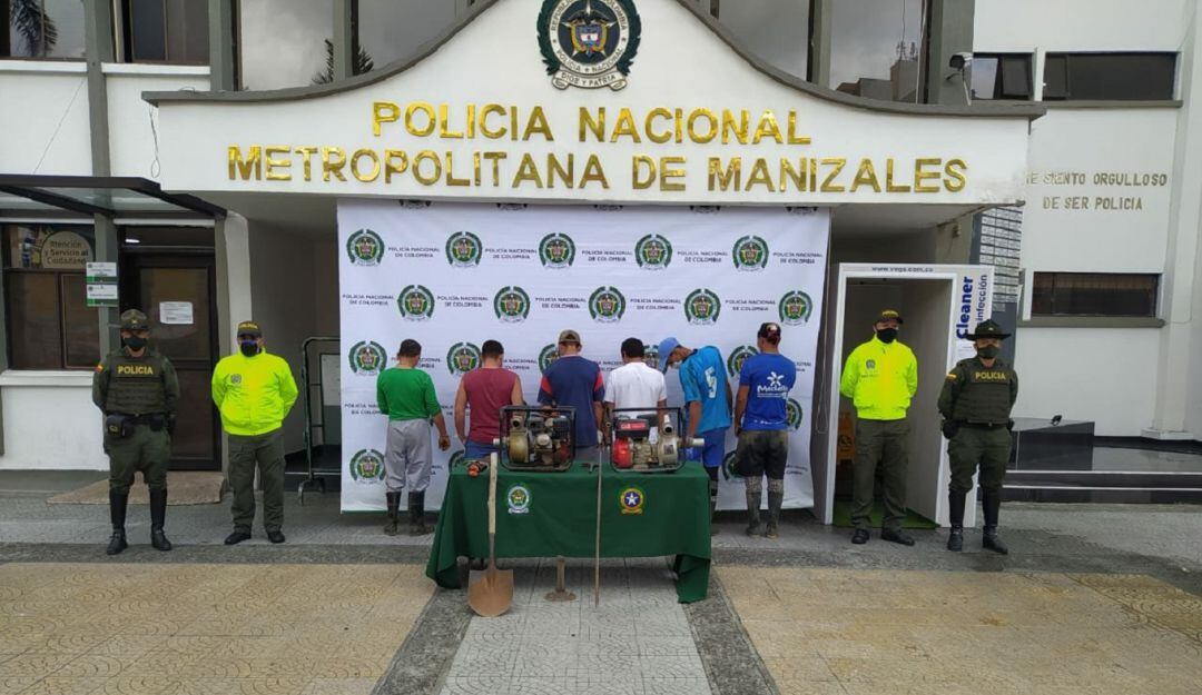 Capturas por minería ilegal en Manizales