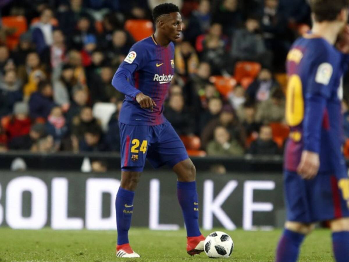 Así fue el debut de Yerry Mina con el Barcelona