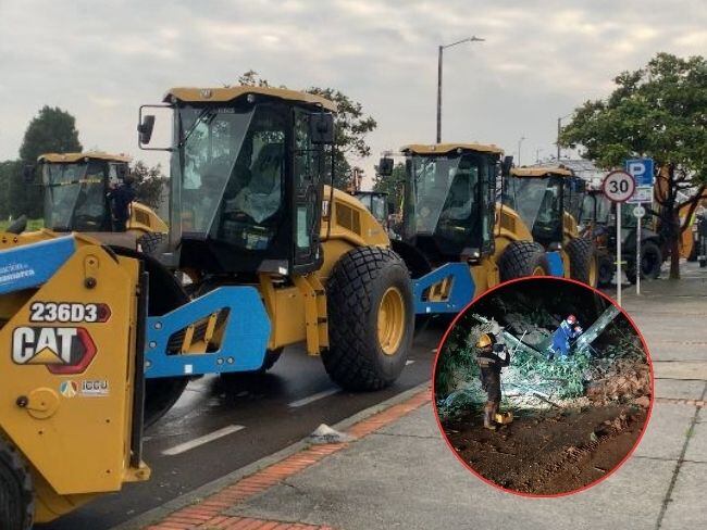 Maquinaria de la Gobernación de Cundinamarca entregada a los municipios de departamento.