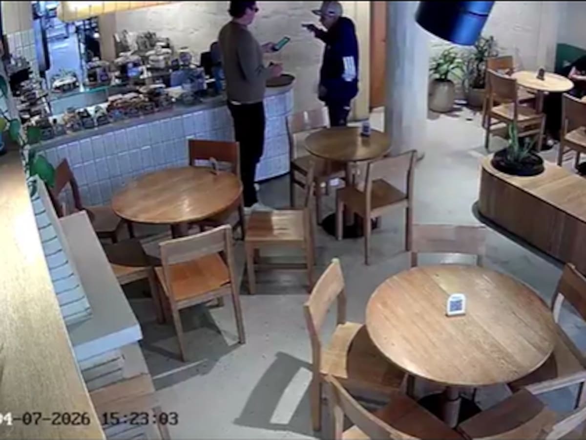 Video | Violento robo en un café en exclusiva zona de Bogotá: el hecho quedó grabado