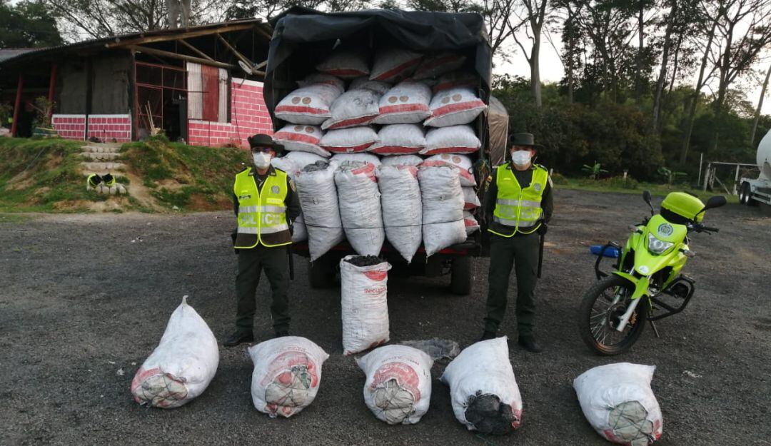 Carbón incautado en vías de Caldas