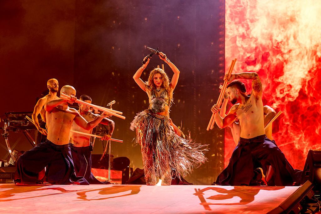 MADRID, SPAIN - SEPTEMBER 18: Singer Shakira performs onstage on the Opening night of her 12 date European residency at Shakira stadium during "La Mujeres Ya No Lloran" World Tour at Estadio Shakira on September 18, 2026 in Madrid, Spain. (Photo by Nicolas Gerardin/Getty Images / ABA via Getty Images)
