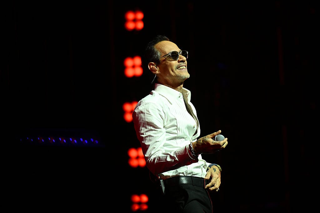 LAS VEGAS, NEVADA - FEBRUARY 13: Marc Anthony performs onstage during the debut of his new Las Vegas residency "VEGAS…MY WAY!" at BleauLive Theater inside Fontainebleau Las Vegas on February 13, 2026 in Las Vegas, Nevada. (Photo by Denise Truscello/Getty Images for Live Nation Las Vegas)