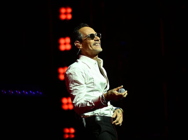 LAS VEGAS, NEVADA - FEBRUARY 13: Marc Anthony performs onstage during the debut of his new Las Vegas residency "VEGAS…MY WAY!" at BleauLive Theater inside Fontainebleau Las Vegas on February 13, 2026 in Las Vegas, Nevada. (Photo by Denise Truscello/Getty Images for Live Nation Las Vegas)