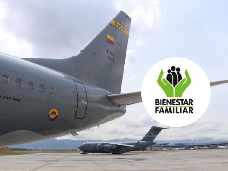 Avión de la Fuerza Aérea Colombiana / ICBF (Getty Images)