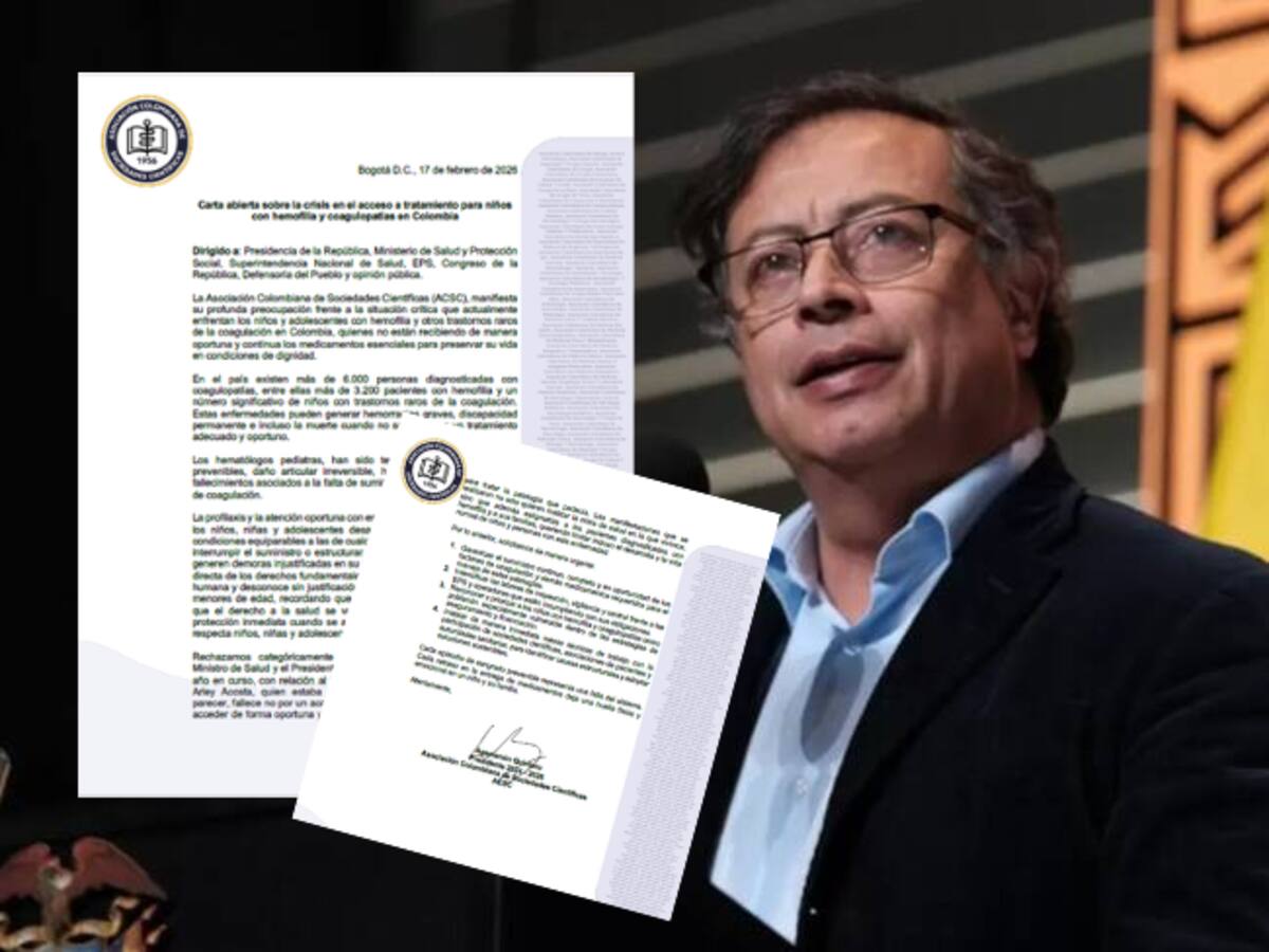 Sociedades científicas envían carta a Petro por deterioro en salud para pacientes con hemofiilia