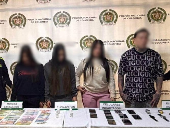Caen “Las Tinderianas”, estructura criminal que se dedicaba al hurto de extranjeros en Medellín. Foto: Policía Nacional.