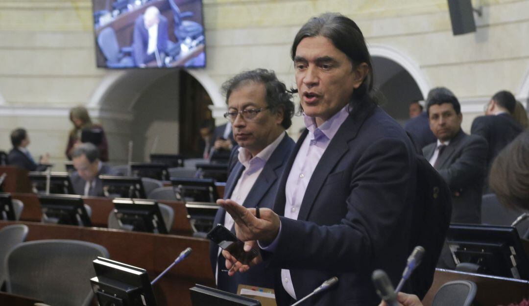 Gustavo Bolívar y Gustavo Petro