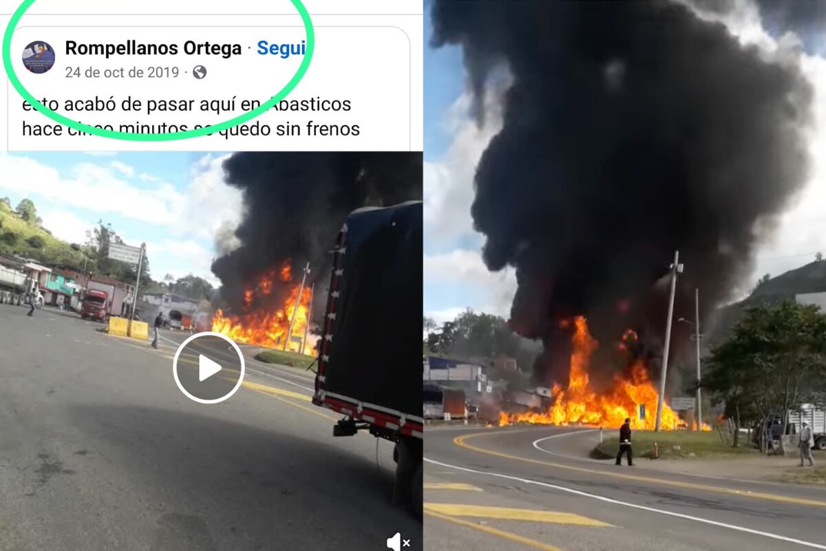 Incendio del 2019 en la Vía Bogotá - Villavicencio - Cortesía redes sociales