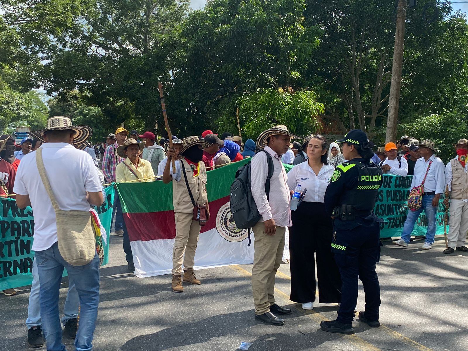Protesta de indígenas Zenú.