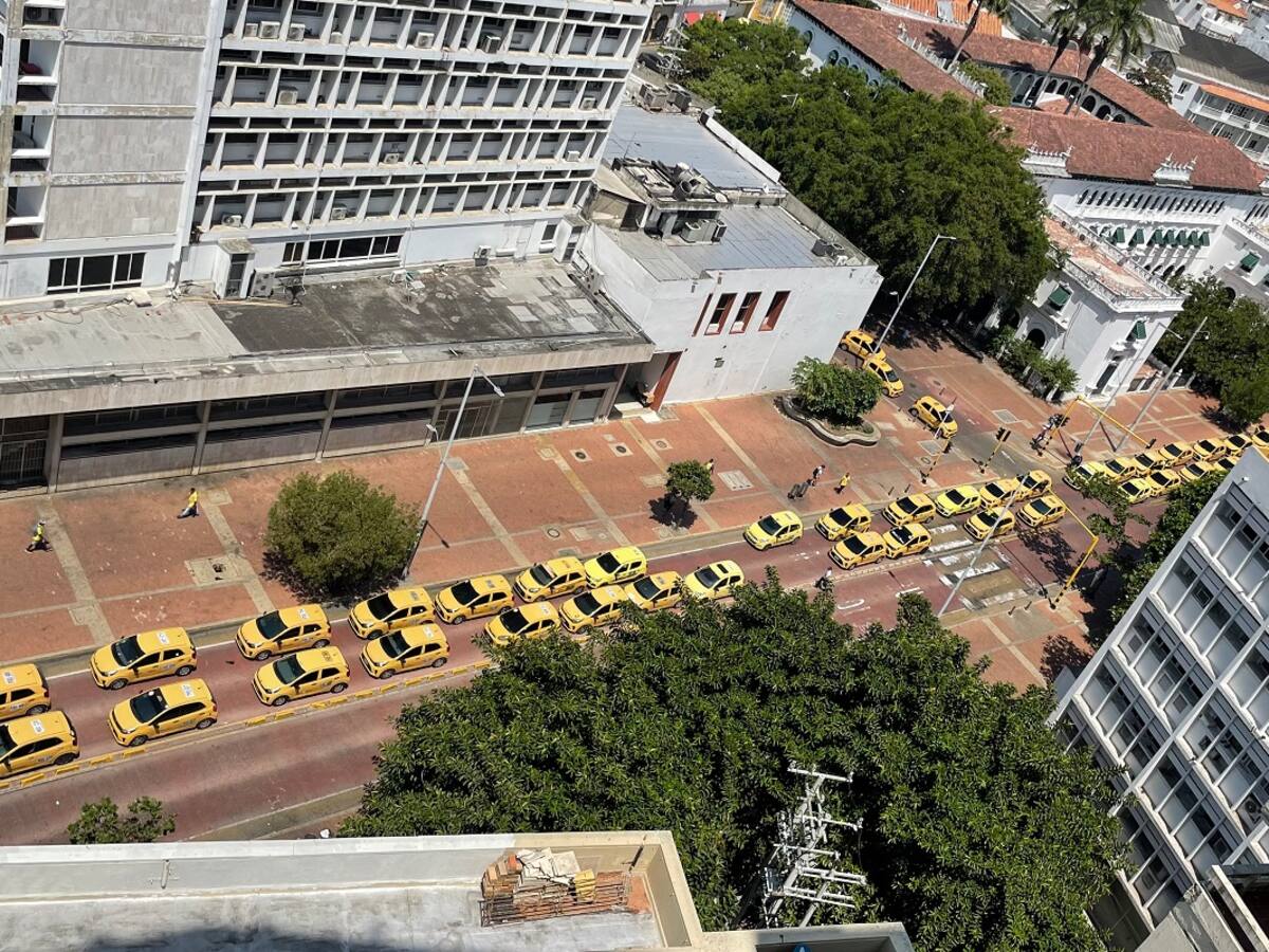 Paro de taxistas en Cartagena este miércoles 9 de agosto