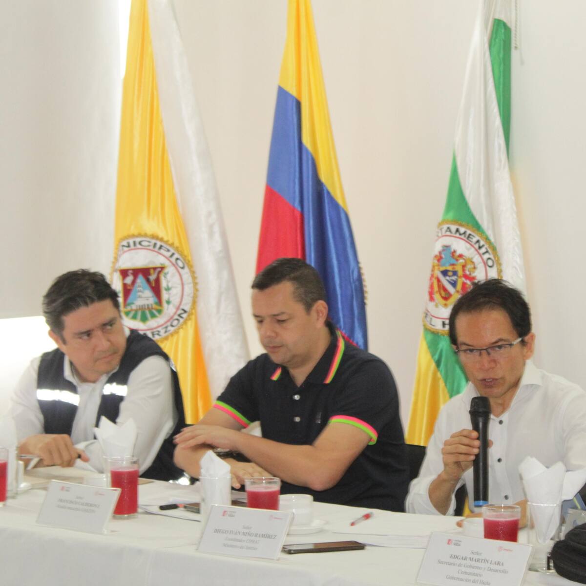 Autoridades Nacionales revisaron Alertas Tempranas en Gigante y Garzón, Huila