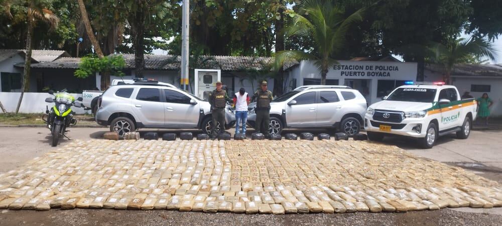 Incautan más de 1 tonelada de marihuana en Puerto Boyacá.