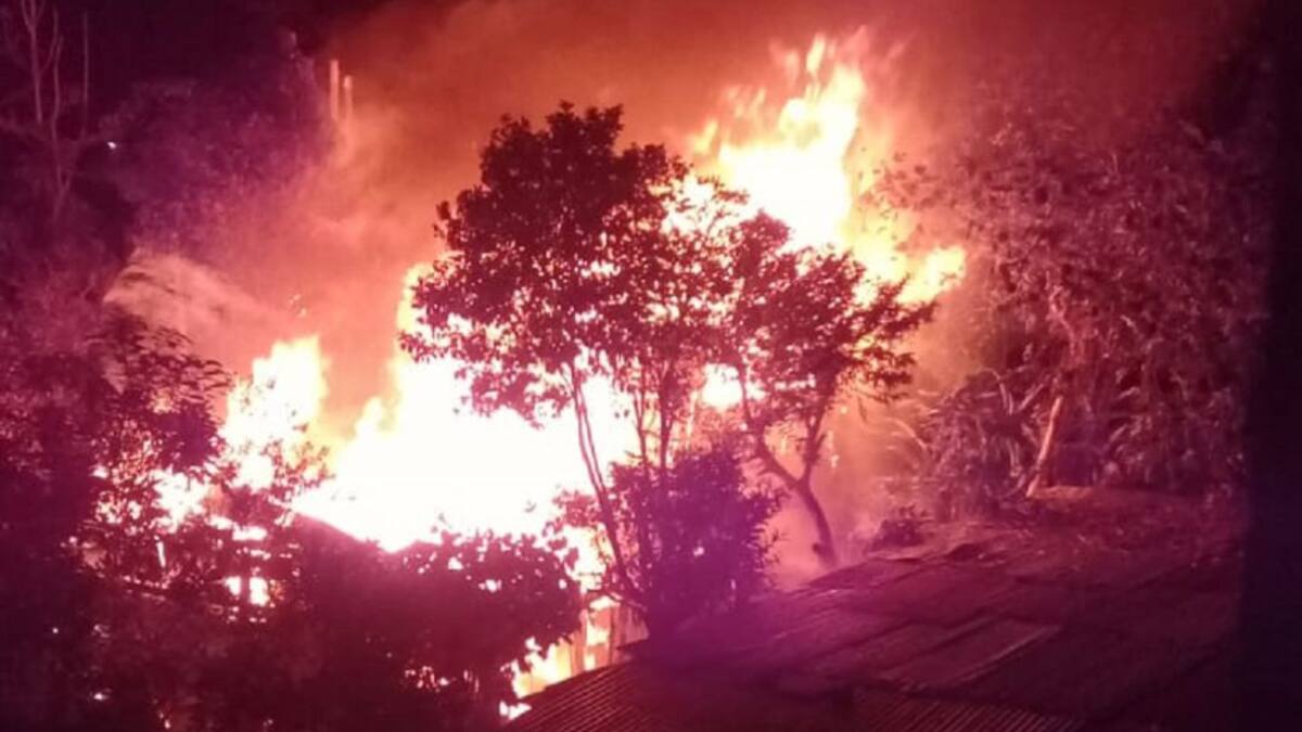 Una vivienda consumida por las llamas deja incendio en la ciudad de Armenia