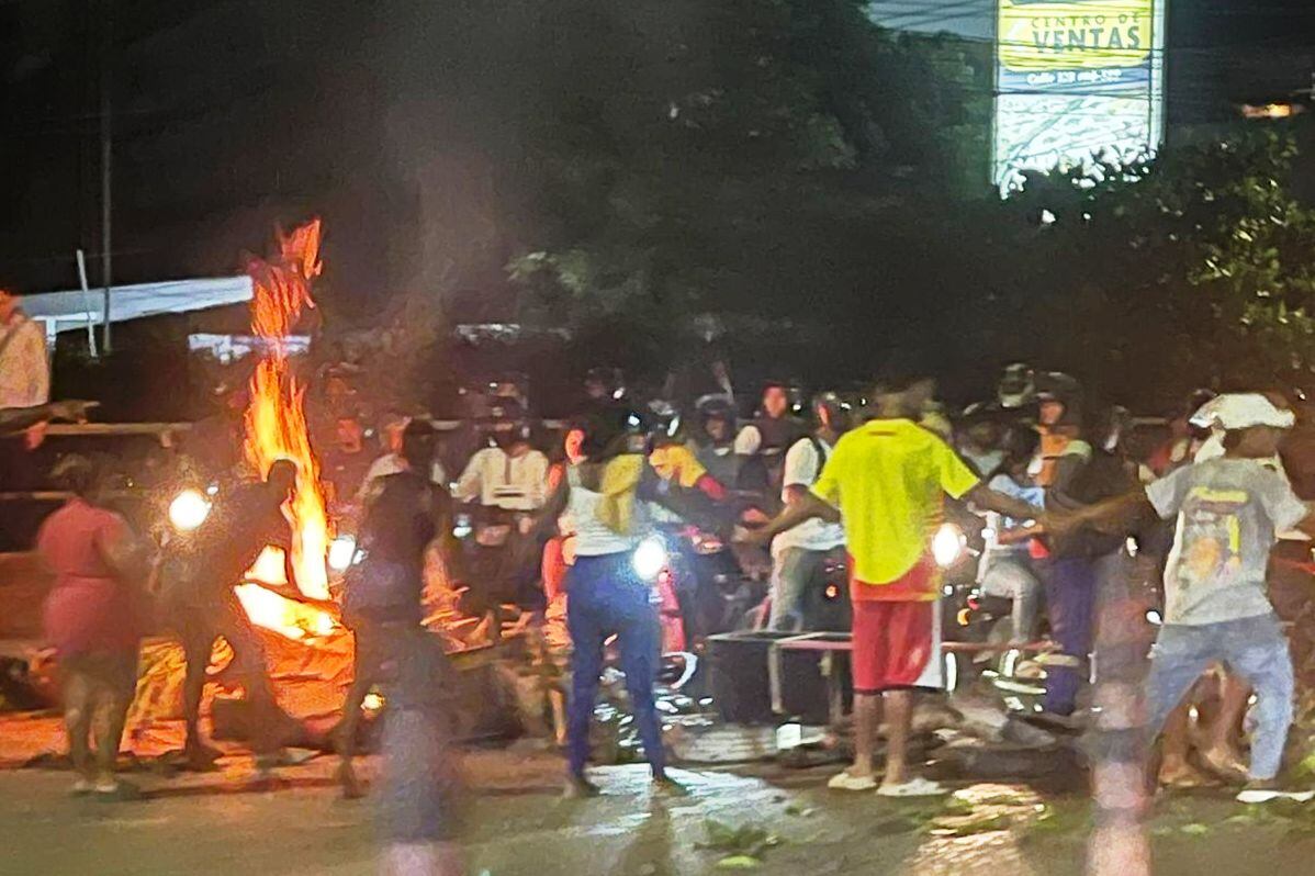 Protestas en el sur de Cartagena por la falta del servicio de energía
