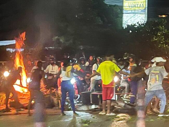 Protestas en el sur de Cartagena por la falta del servicio de energía