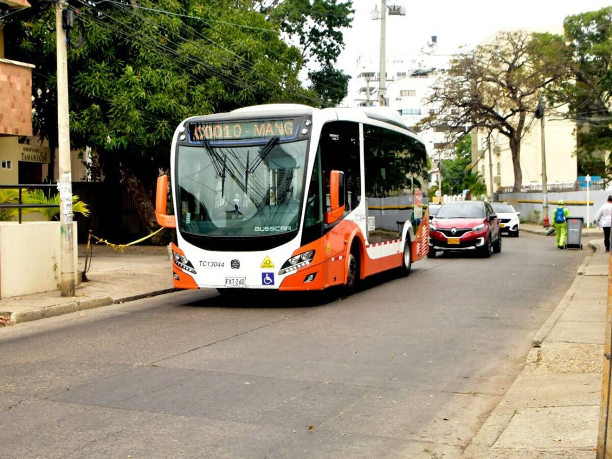 Transcaribe implementa desvíos en ruta C001 por cierre de la Calle Larga
