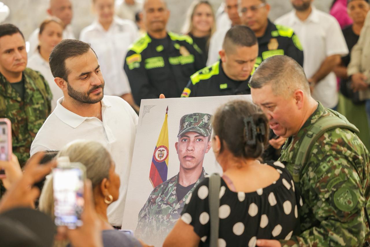 Decretan dos días de duelo en memoria de los ocho soldados cordobeses fallecidos en Puerto Leguízamo. Crédito: Prensa Gobernación de Córdoba
