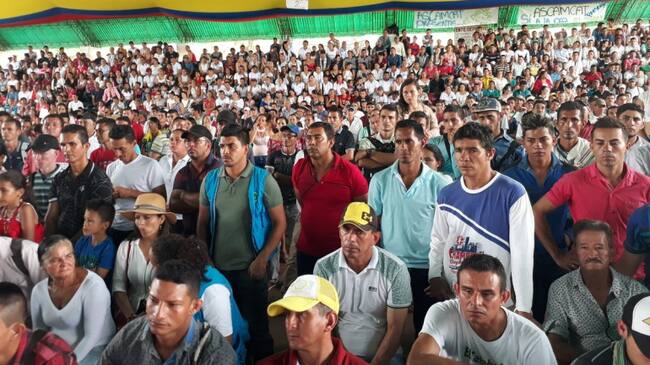 Asamblea campesina en El Tarra por conflicto armado entre el ELN y Los Pelusos