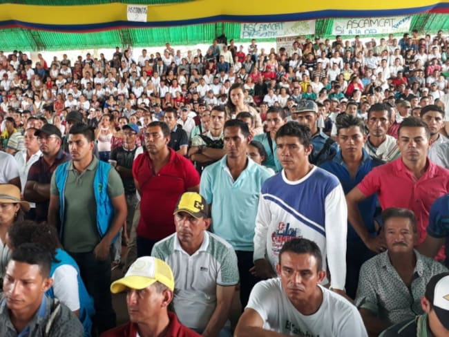 Asamblea campesina en El Tarra por conflicto armado entre el ELN y Los Pelusos