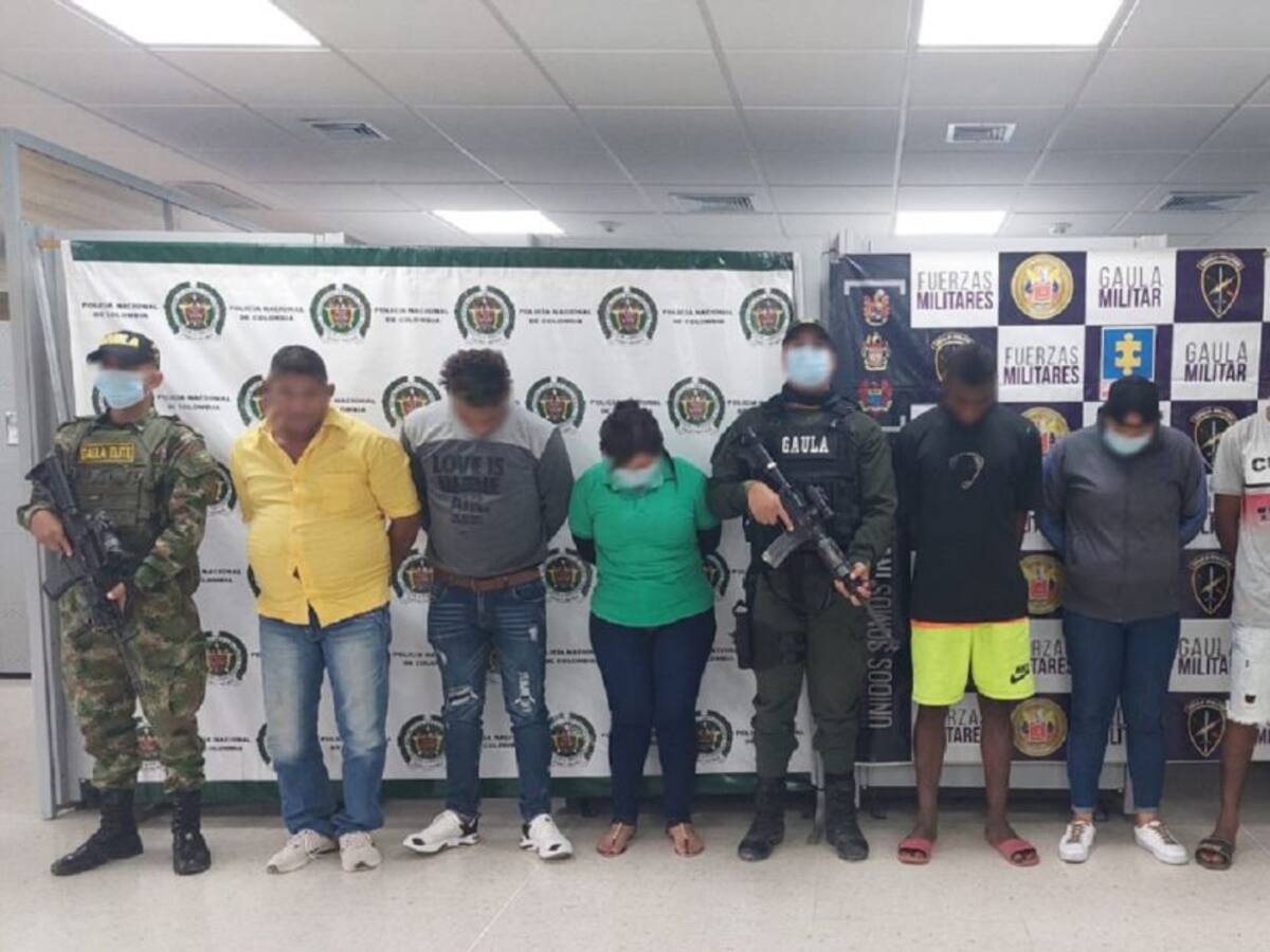 Seis presuntos integrantes del Clan del Golfo capturados en Cartagena