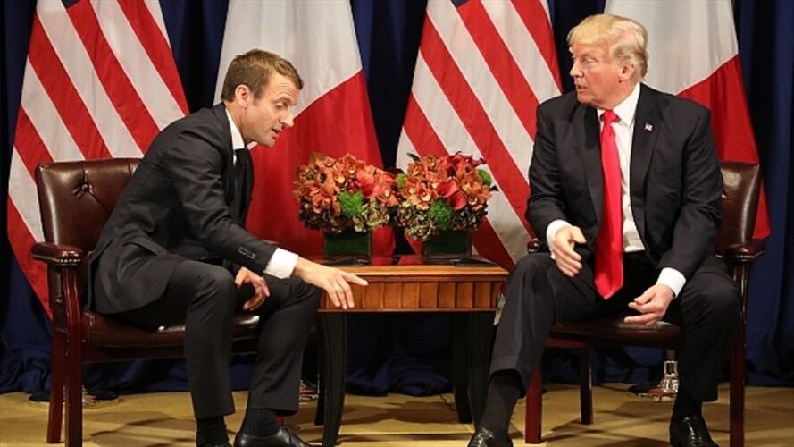 Trump habla con Macron De Corea del Norte e Irán y acuerdan reunirse en Davos. Foto: Getty Images