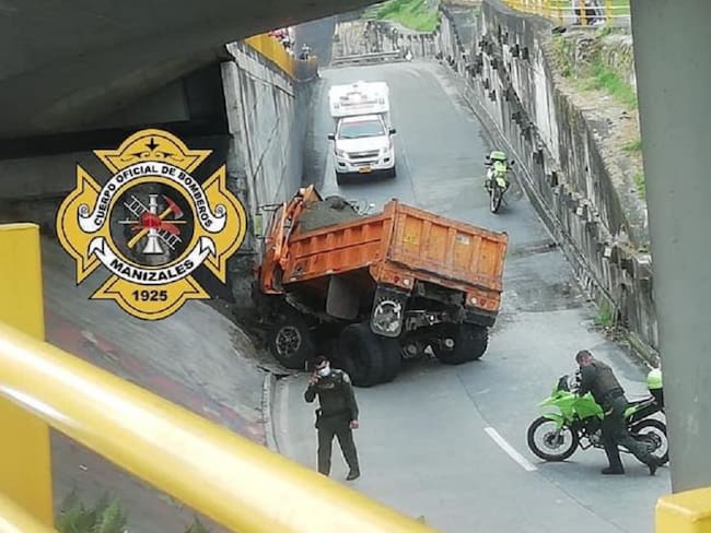 Lugar del accidente en Manizales. 