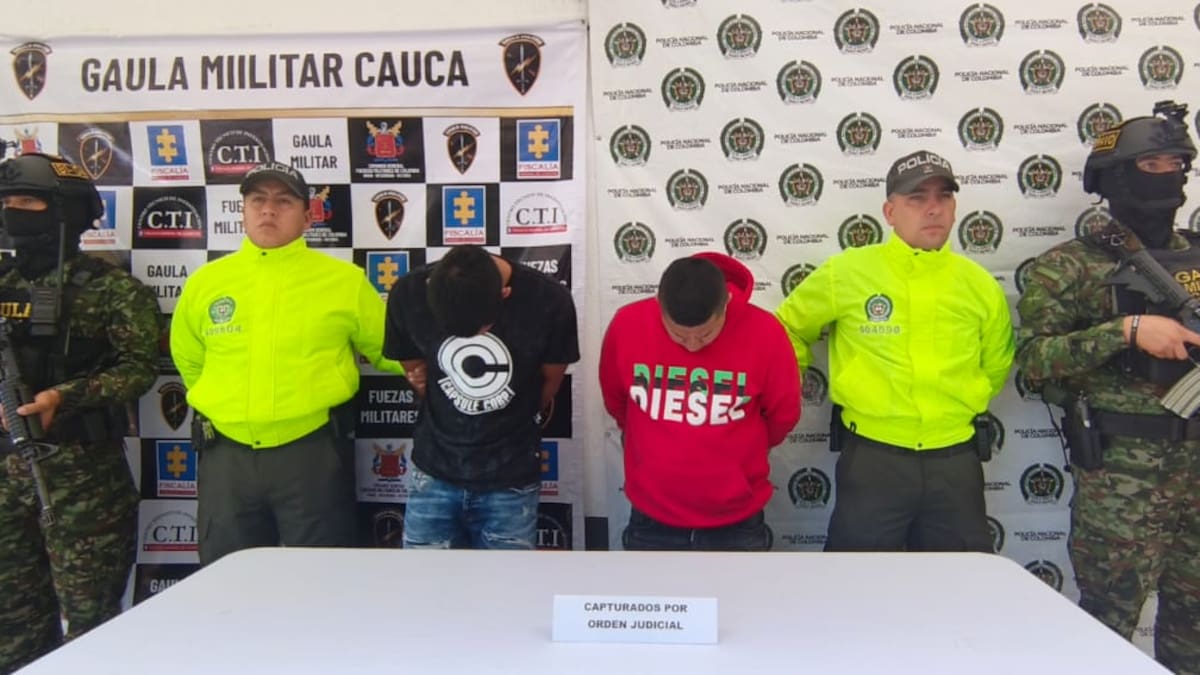 El Gaula Militar capturó a presuntos dinamizadores del secuestro y hurto de vehículos en el Cauca