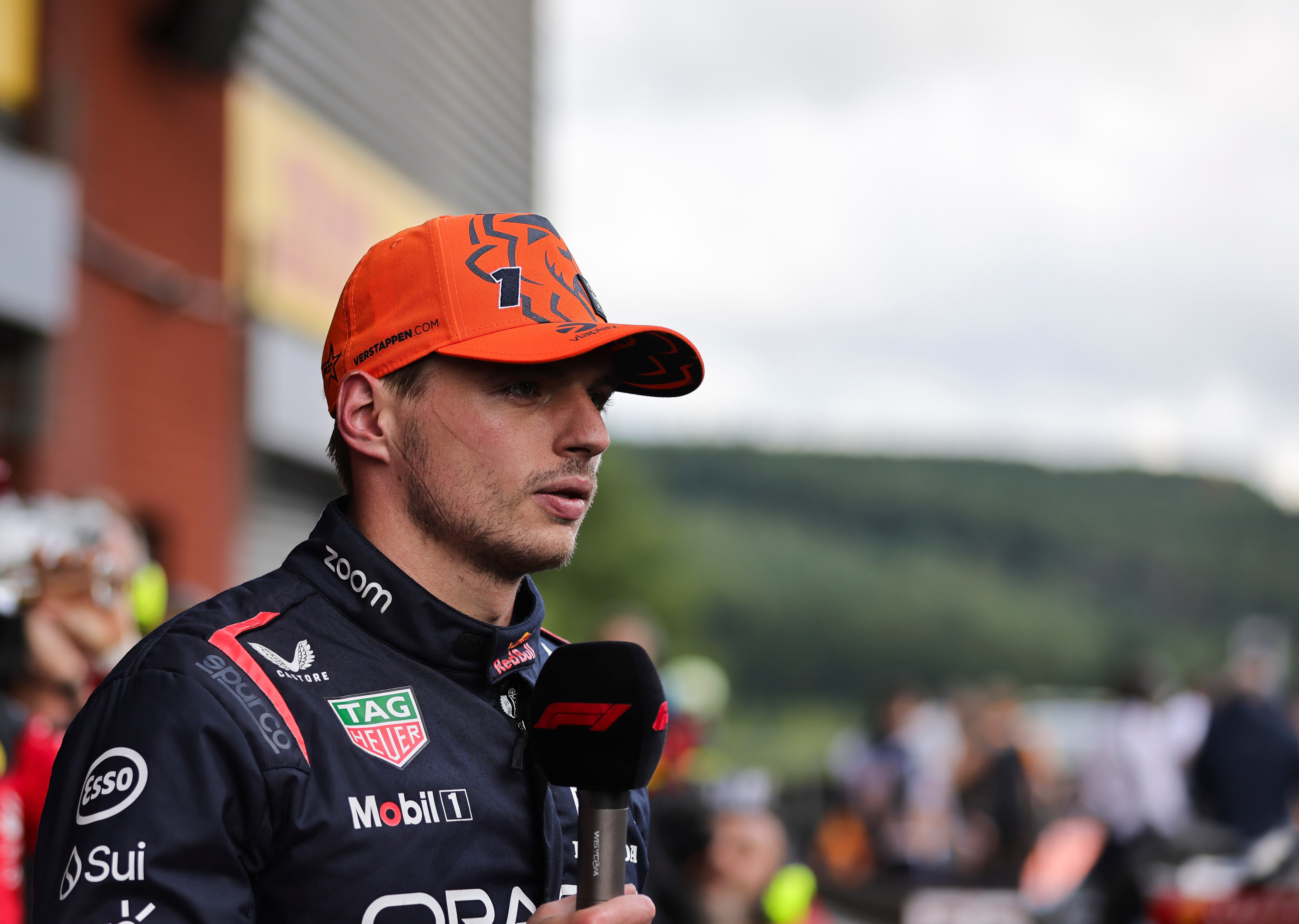 Max Verstappen en la clasificación del Gran Premio de Bélgica (Photo by Qian Jun/MB Media/Getty Images)