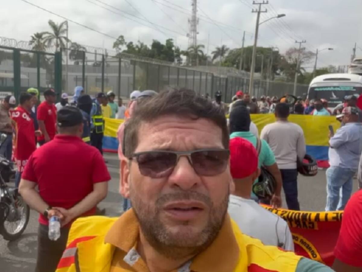 Centrales obreras se tomaron vías del sector de Mamonal con una protesta