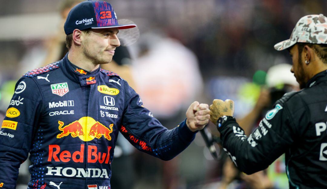 Max Verstappen y Lewis Hamilton