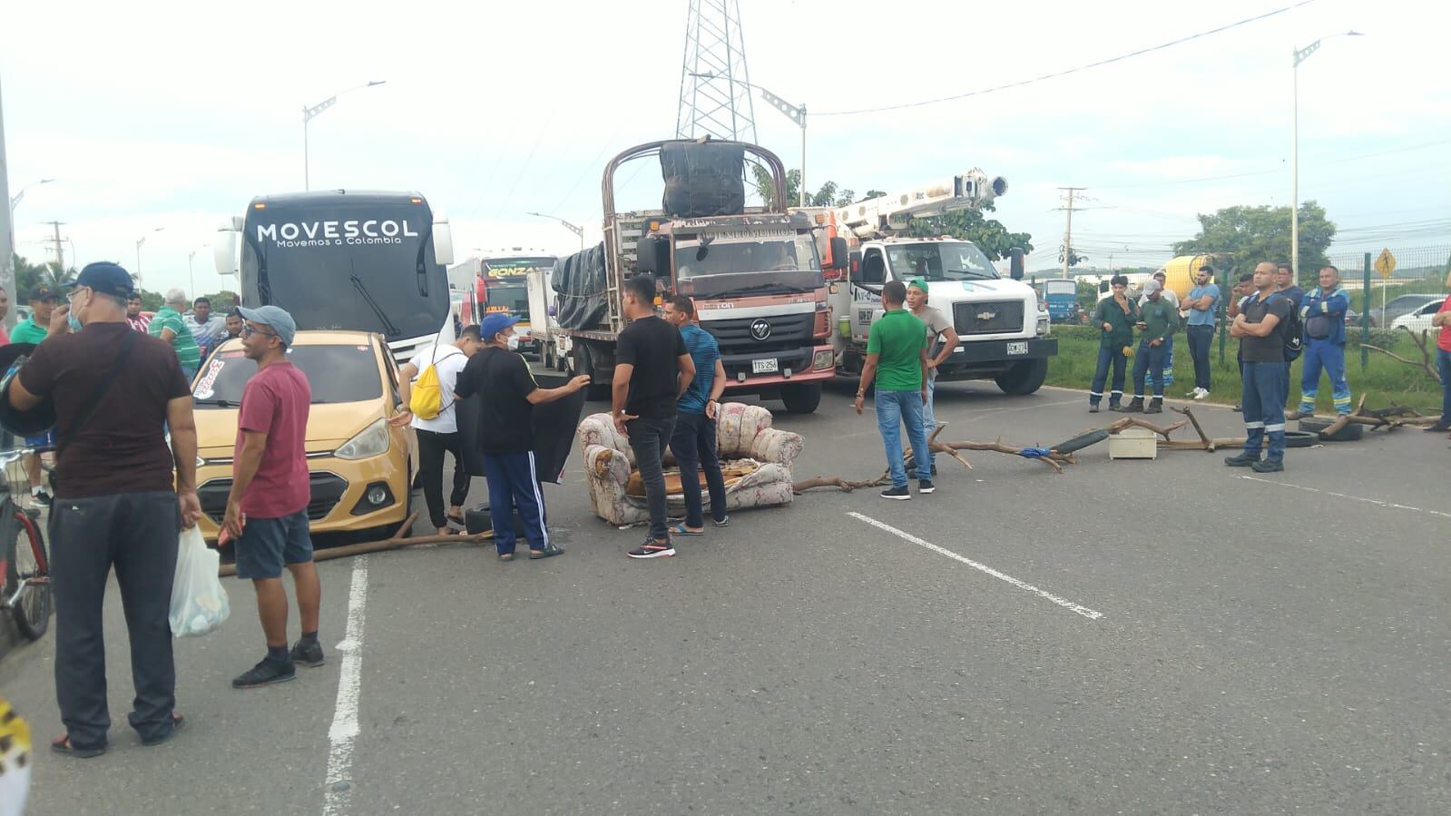 Protestas en Caribe Verde en Barranquilla./Cortesía